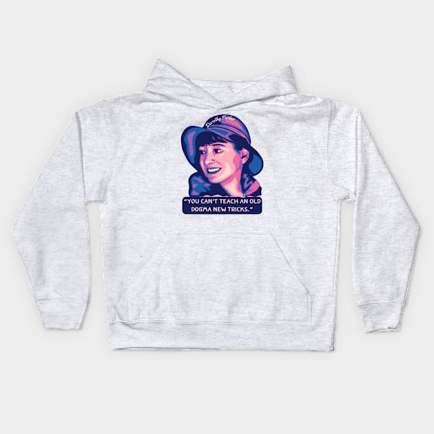 Dorothy Parker Portrait and Quote Kids Hoodie by Slightly Unhinged